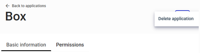 Delete application