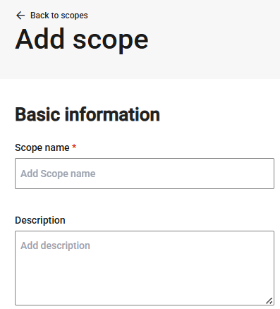 Add scope page