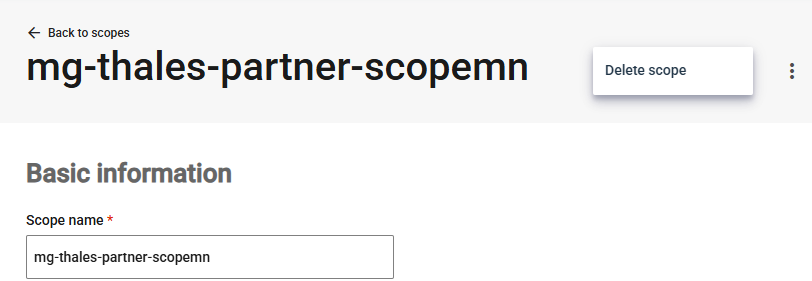 Delete scope