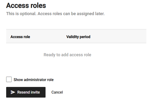 Resend invite
