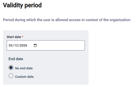 Validity period