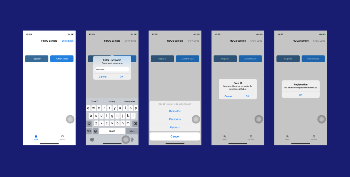 Registering an authenticator Registering an authenticator
