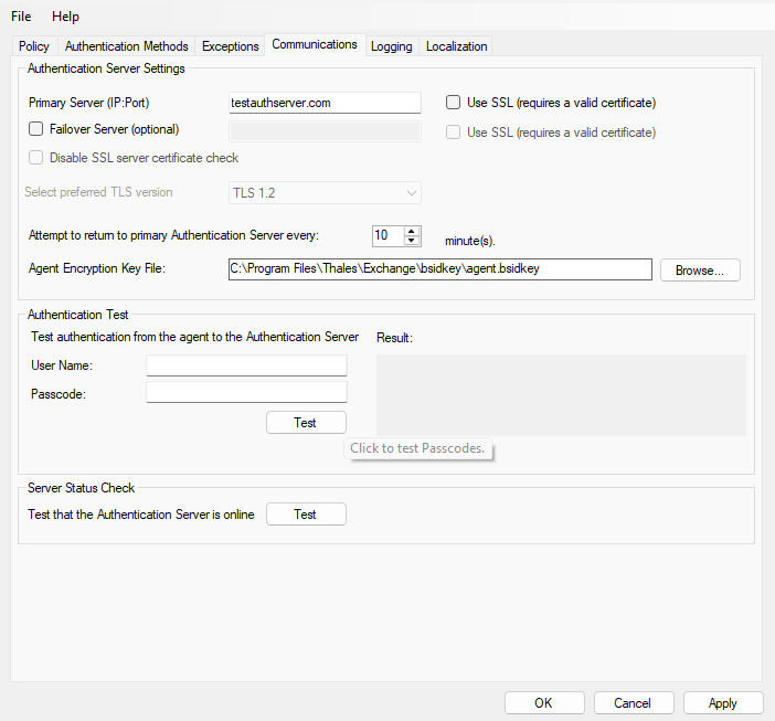 Communications Tab Communications Tab