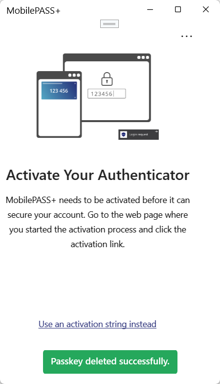Passkey deleted successfully