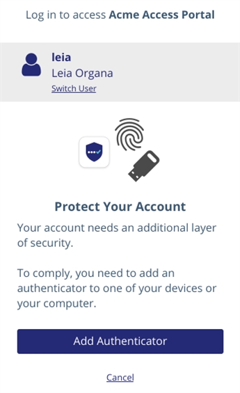 Add authenticator Add authenticator