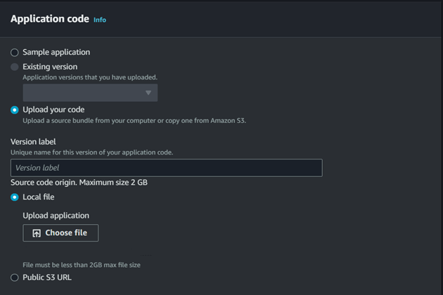 Application code