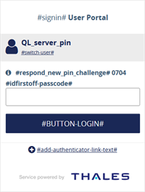 Server PIN