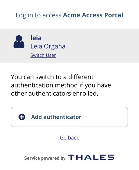 Authentication methods Authentication methods
