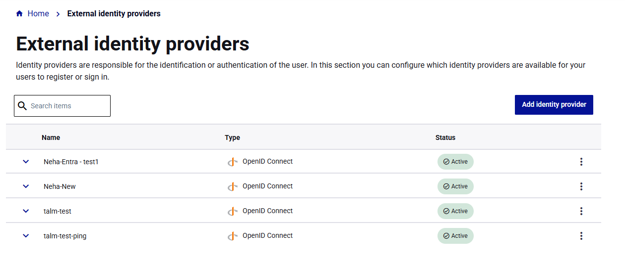 External IDP and Identity Broker setup