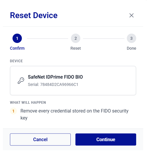 click to zoom Self-service FIDO device operations