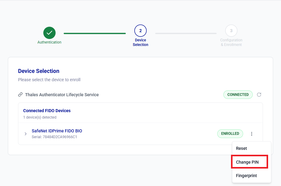 click to zoom Self-service FIDO device operations