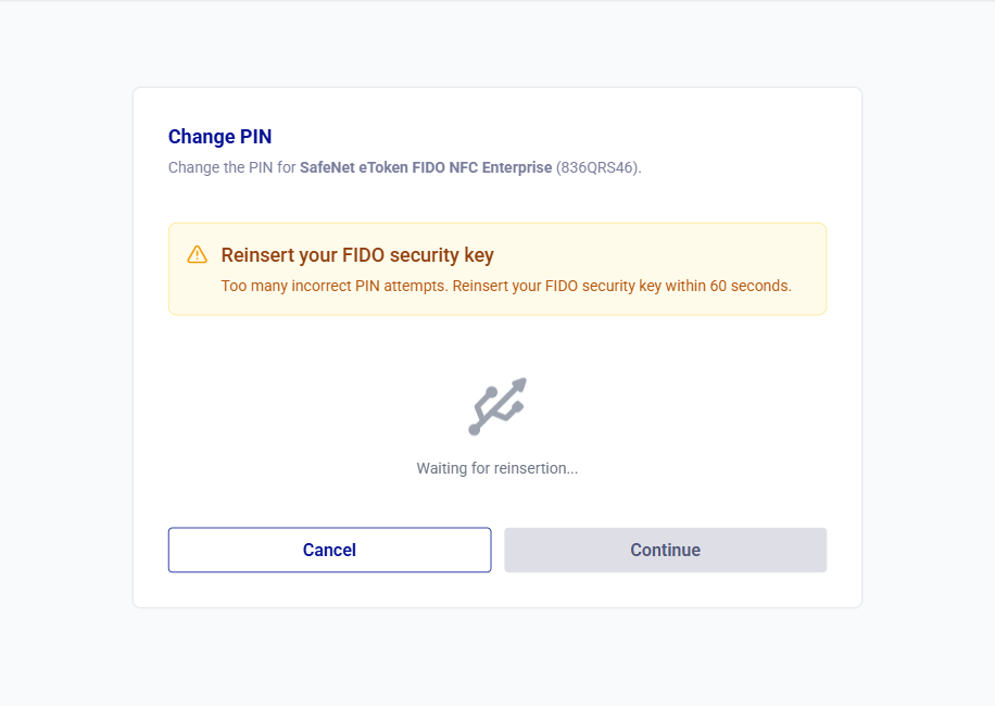 click to zoom Self-service FIDO device operations