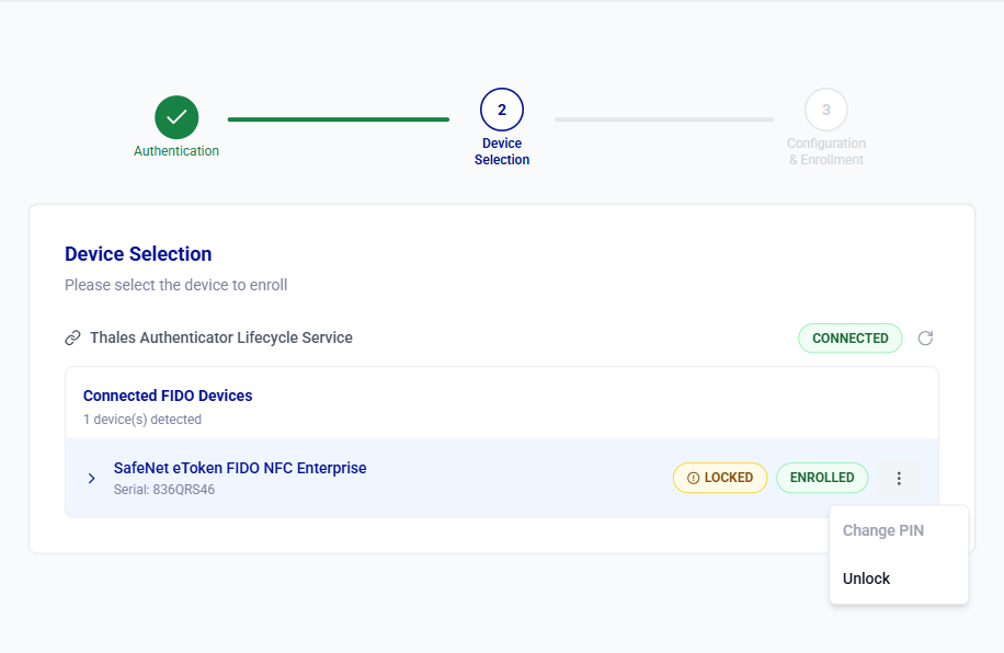 click to zoom Self-service FIDO device operations