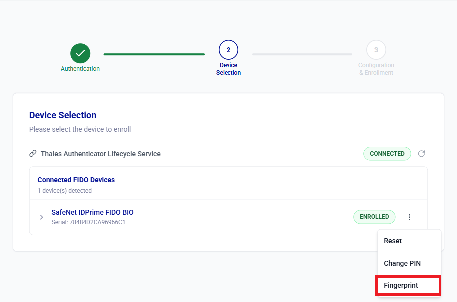 click to zoom Self-service FIDO device operations