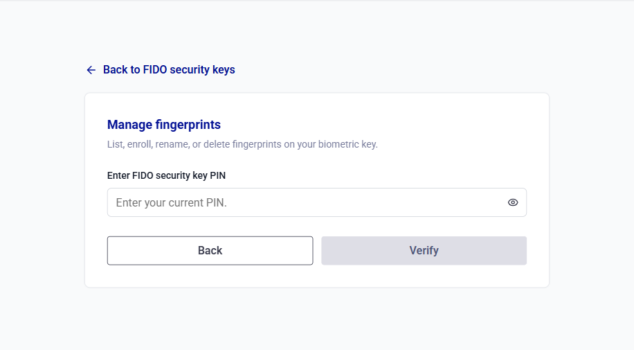 click to zoom Self-service FIDO device operations
