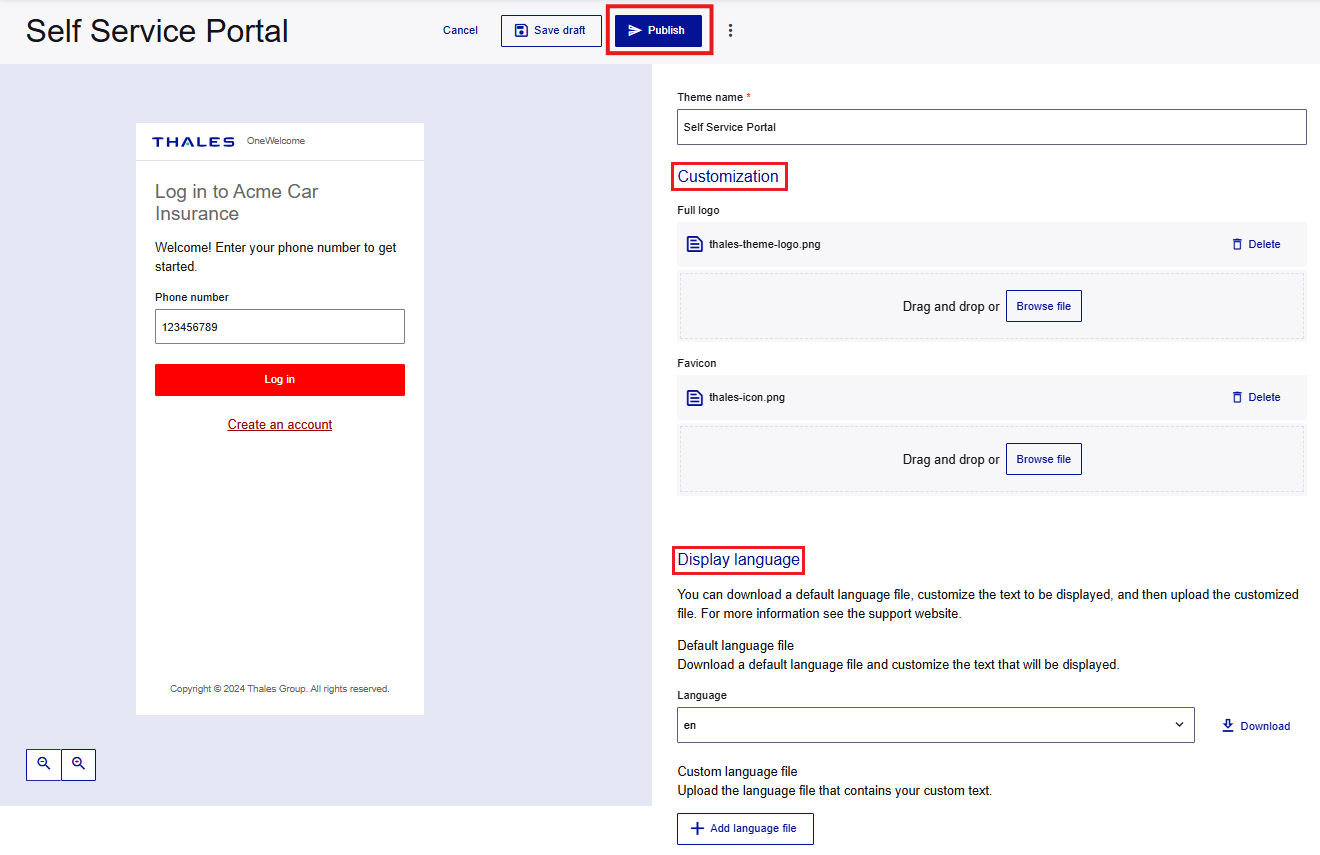 click to zoom Theme and Brand Customization